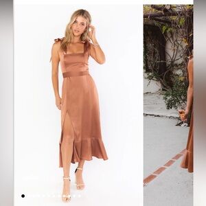 Claire midi dress copper
